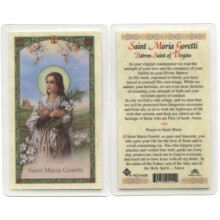 Immagine sacra con preghiera a Santa Maria Goretti (HC9-049E) - Plastificata