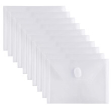 GeorgeBaker 10-packs kleine plastic envelop met klittenbandsluiting Poly-envelop voor couponontvangstkaarten 5 1/2 x 7 1/2