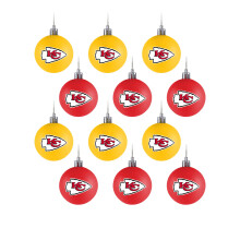 FOCO NFL Kansas City Chiefs 12er-Packung Ball-H ngebaum-Weihnachtsschmuck-Set, Teamfarbe, Einheitsgr e