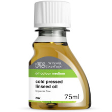 Winsor & Newton koudgeperste lijnolie, fles van 75 ml (2,5 oz).