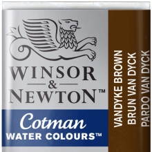 Winsor & Newton Cotman Watercolor Paint Half Pan Vandyke Brown
