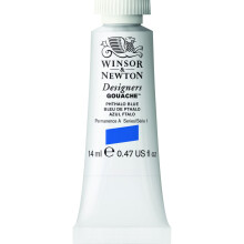 Winsor & Newton Designer's Gouache, 14 ml (0.47oz) tube, Phthalo Blauw