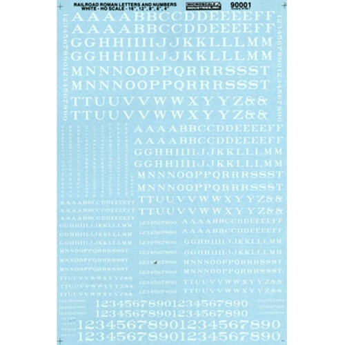 Microscale HO Scale Buchstaben & Zahlen R  misch/Wei