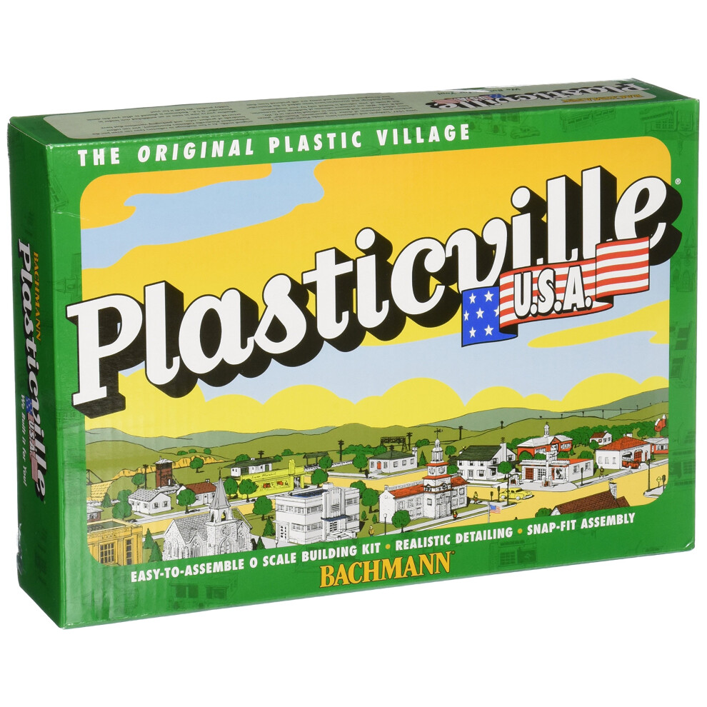 Bachmann Trains - PLASTICVILLE U.S.A. BUILDINGS - CLASSIC KITS - WINDMILL w/FARM MACHINERY - O Scale
