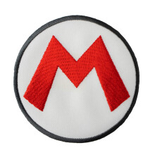 Eenvoud Nintendo stoffen kleding opstrijkbare patch 3,5'' D Mario Kart-logo