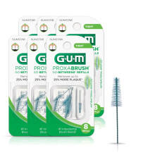 GUM Proxabrush Go-Betweens-navullingen - Strak - Compatibel met GUM Permanente handgreep -Herbruikbare interdentale ragers - Tandenborstels met zacht