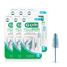 GUM Proxabrush Go-Betweens-navullingen - Breed - Compatibel met GUM Permanente Handvat - Herbruikbare interdentale ragers - Tandenborstels met zachte