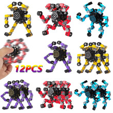 Deformable Fidget Spinner Children's Advanced Fidget Toys for Stress Relief Ideal Fidget Spinners for Sensory Toys for Boys and Girls with Autism (12p