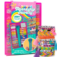 Just My Style Schmuckstudio f  r unterwegs     Reiseset zum Basteln von Armb  ndern     DIY-Set mit Perlen und Flechtmotiven f  r Kinder ab 6 Jahren