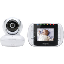 motorola MBP33S Wireless Video-Babyphone mit 2,8-Zoll-Farb-LCD, Zoom und verbessertem Zwei-Wege-Audio, 720p