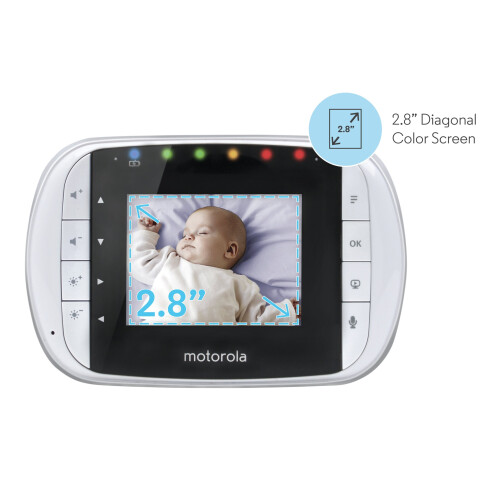 Motorola monitor de vídeo sem fios Motorola MBP33S com LCD colorido de 2,8 polegadas, zoom e áudio melhorado 2