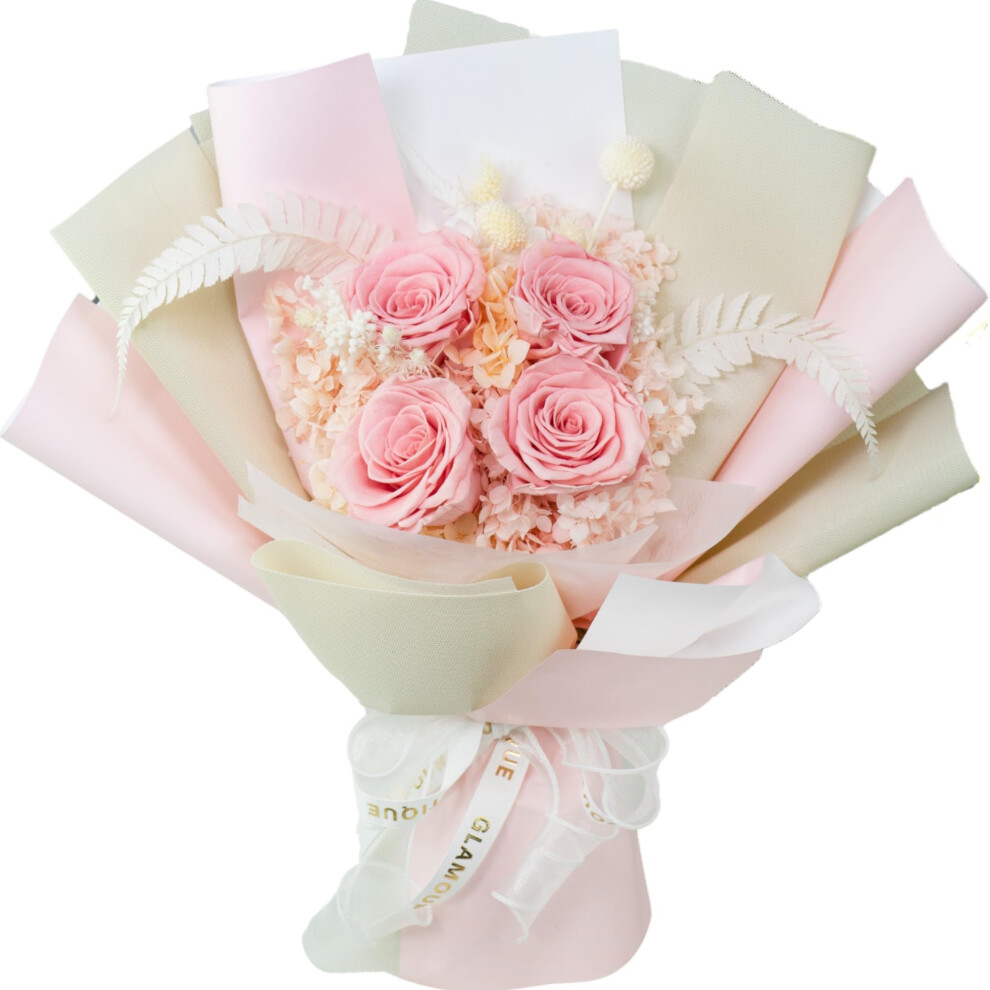 GLAMOUR BOUTIQUE Preserved Flowers Bouquet - Flowers Forever in a Box with Hydrangeas & More  Gift Ready for Anniversary  Birthday  Valentine's Day  M-image-OPC-PGC8FHK-NEW