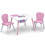 Delta Children Conjunto de Muebles para Niños de 4 Piezas, Rosa/Blanco 4