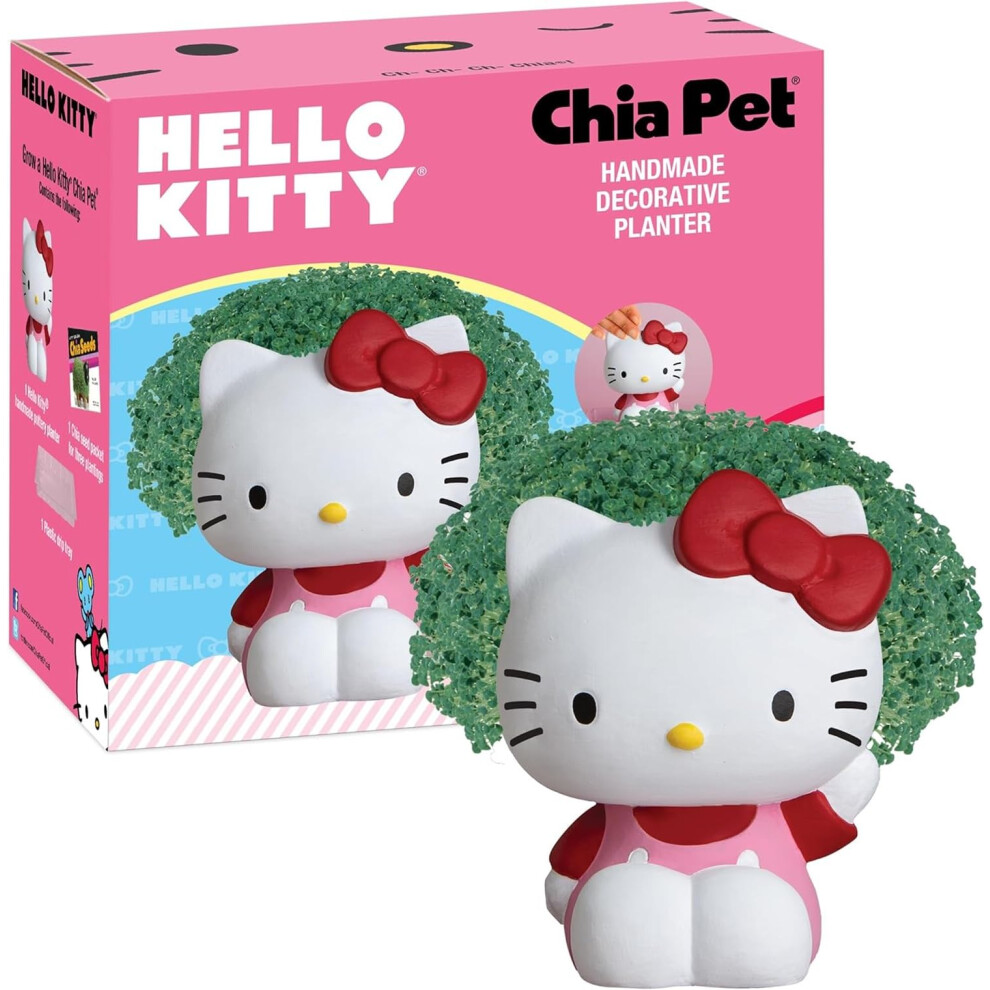 Chia Pet Hello Kitty with Seed Pack  Decorative Pottery Planter  Easy to Do and Fun to Grow  Novelty Gift  Perfect for Any Occasion-image-OPC-PGC8G7Q-NEW