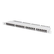 Painel de conexões - Digitus Professional - RJ-45 X 24 - Cinza claro RAL 7035 - 0.5U - Montável em rack