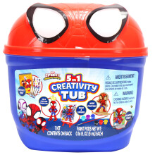 Spidey and his Amazing Friends 5 in 1 Creativity Tub 50-Piece Preschool Arts and Crafts Activity Set Kids Toys for Ages 3 Up