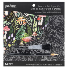 Brea Reese: Blok papierowy do rysowania - Natura - 12 wzorw 8 x 8 wyrywanych stron Zestaw z metalowymi ilustracjami z przewodnikiem Zajecia reko