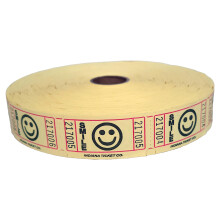 INDIANA TICKET CO. 2 000 Yellow Smile Tickets Single Roll - 8 Color Selection - Classroom Rewards Events Fundraisers Door Entry Raffles Prizes