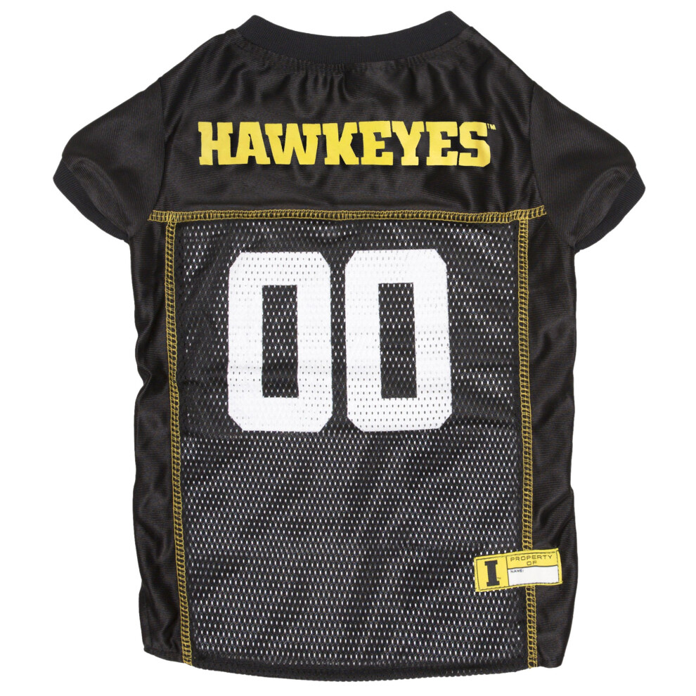 Photos - Dog Clothing Pets First NCAA College Iowa Hawkeyes Mesh Jersey for DOGS & CATS, XX-Large. Licensed Dog Jersey with your Favorite Football