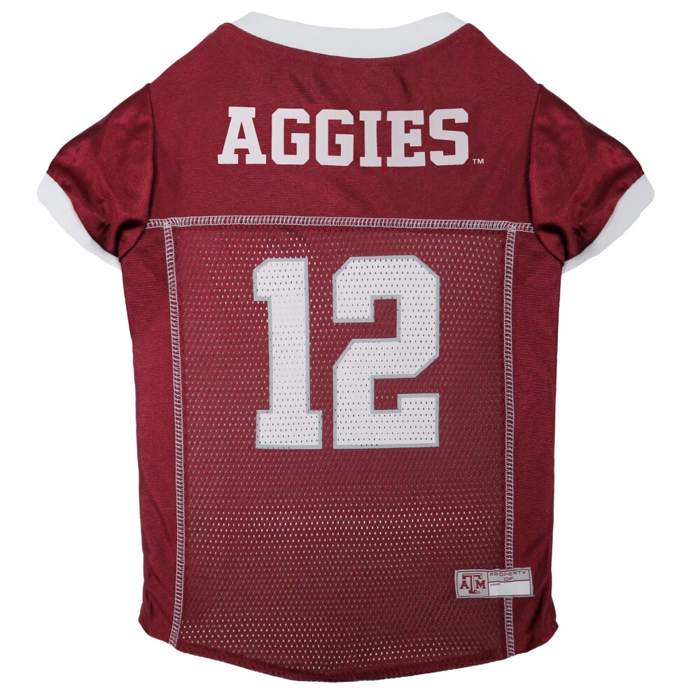 Photos - Dog Clothing Pets First NCAA College Texas A&M Aggies Mesh Jersey for DOGS & CATS, Medium. Licensed Dog Jersey with your Favorite Footbal 