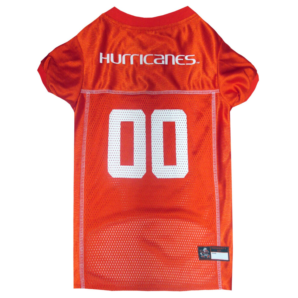 Photos - Dog Clothing Pets First NCAA College Miami Hurricanes Mesh Jersey for DOGS & CATS XX-Large. Licensed Dog Jersey with your Favorite Footba
