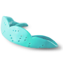 SISU Aero Medium Mouthguard Awesome Aqua - 1.6mm Thin - Custom-Molded Fit - Slim Design - Remoldable Up to 20 Times - for Team Sports - Non Toxic