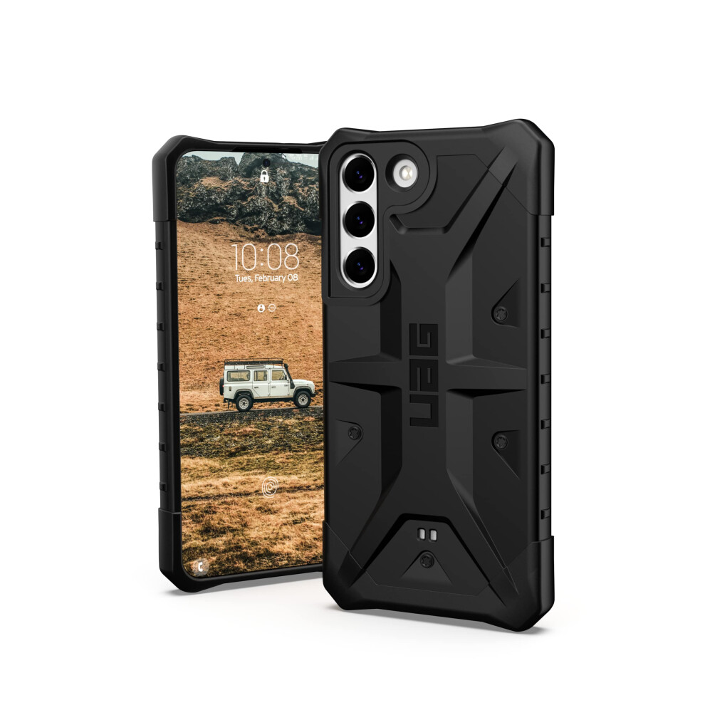 URBAN ARMOR GEAR UAG Ontworpen voor Samsung Galaxy S22 Case Zwart Robuust Lichtgewicht Slank Schokbestendig Pathfinder Beschermhoes [6.1 inch Scherm]