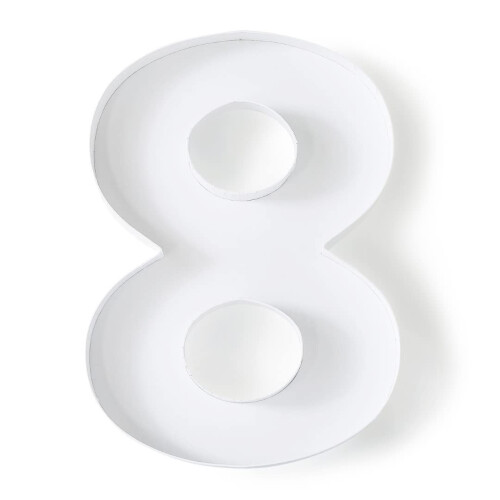 WENPACK 30,5 cm scatola a forma di numero di cartone riempibile trasparente copertura dolci salumi imballaggio al pascolo (4