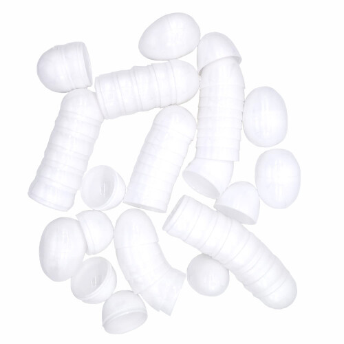 YTYKINOY 30pcs 2-3/8"""" Blank White Plastic DIY Easter Eggs