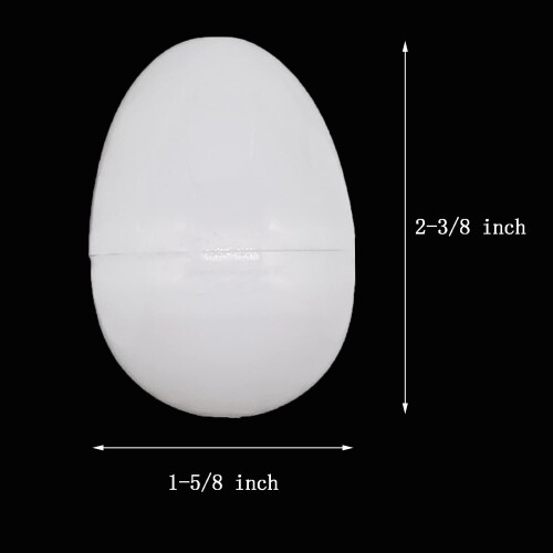 YTYKINOY 30pcs 2-3/8"""" Blank White Plastic DIY Easter Eggs 2