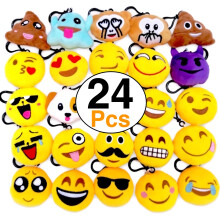OHill 24-pack emoticon pluche minikussens feestartikelen voor verjaardagsfeestje huisdecoratie