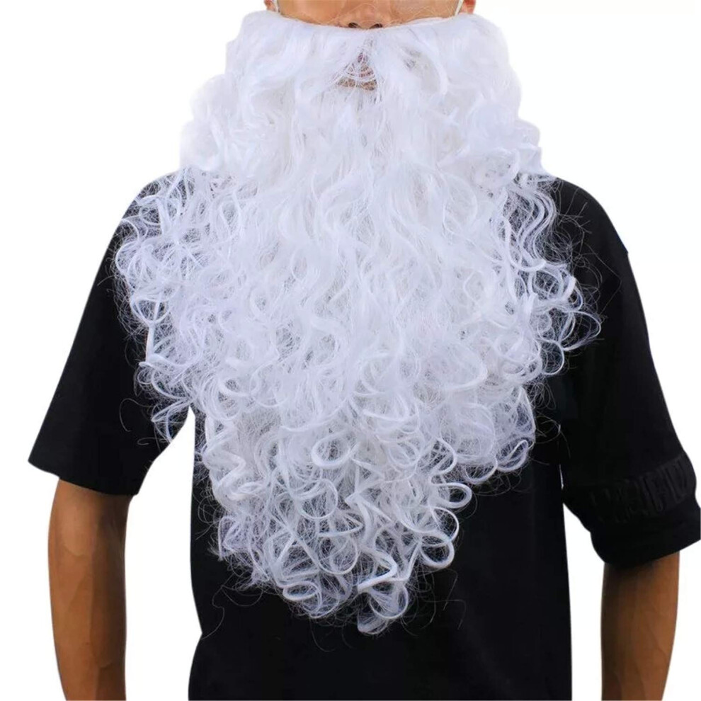 Costume amusant pour homme, d   guisement d'Halloween et de No   l, moustache blanche (19,7 pouces)