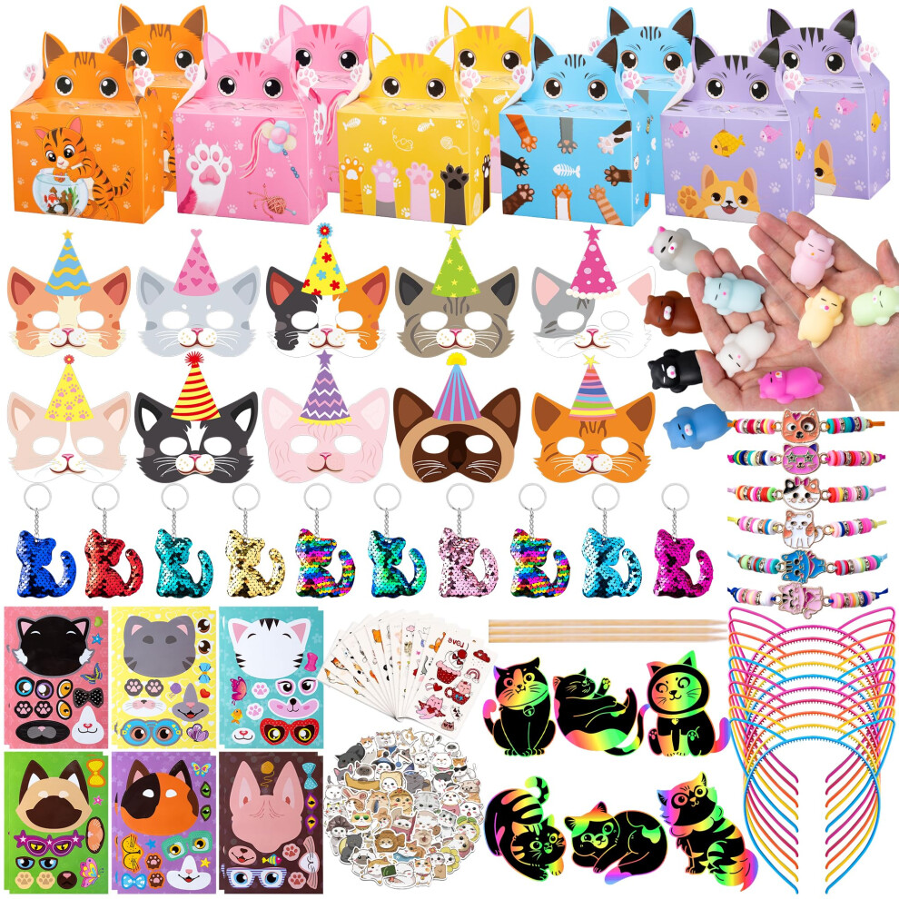 Cadeaux De FêTe Pour Enfants Dmight Pour Chats - Fournitures De FêTe D'anniversaire Sur Le ThèMe Des Chats, Jouets Pour Chats, Sacs Cadeaux, Remp-image