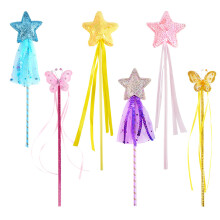Banballon 6 pcs Prinsesse Wand Magic Wand Fairy Dress-Up Wand Kit til pigens prinsesse kostume rolle spiller f?dselsdagsfest fordel