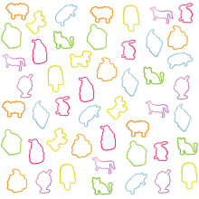 Braccialetti di gomma a forma di Expressions, 48 pezzi - Confezione sfusa, braccialetti di gomma glitterati pastello colorati, bomboniere per fes