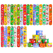 MGparty 72pcs Christmas Slap Bracelets Party Favors Toys for Kids Xmas Party Favors Christmas Stocking Stuffers Gifts Birthday Gifts (Christmas)