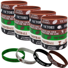 36 stuks voetbal motiverende rubberen armbanden - Super Bowl sport/voetbal verjaardagsfeestje gunsten benodigdheden decoratie geschenken prijs silico