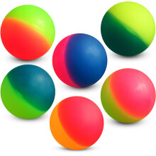 Bedwina Jumbo Super Bouncy Balls - (Pack van 6) 2,35 Inch Ballen voor kinderen in helder geassorteerde multikleuren voor verjaardagsfeestjes en carna