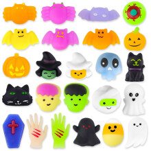 MGparty 24 stks Halloween Squishies Speelgoed voor Kinderen Halloween Feestartikelen Halloween Goodie Bag Vulstoffen Prijzen Halloween Decoraties Str