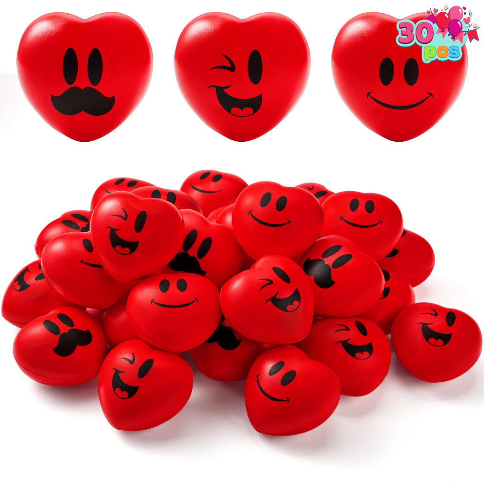 JOYIN 30 PCS Valentines Day Heart Shaped squishy toy Ball  3 Heart Stress Ball for Classroom Exchange Gift  Party Favors for Kids  Fun Holiday Reward-image-OPC-PGC8KJK-NEW