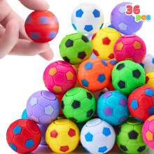 JOYIN 72-pack voetbalfidgetspinners voor kinderen Voetbalfeestartikelen Fidgetspeelgoed Bulkstressballen Goodiebagvullers voor verjaardagsfeestje Sch