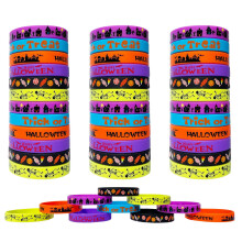 JAKADYUKS 60 stuks Halloween siliconen armbanden Feest Rubberen polsbandje Trick or Treat Geschenken Schoolgeschenken Benodigdheden Retourgeschenken