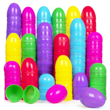 Giraffe - 150 stuks bulk plastic paaseieren assortiment voor paasmandvullers - felle kleur voor snoeptraktaties - perfect voor paaseieren zoeken of p