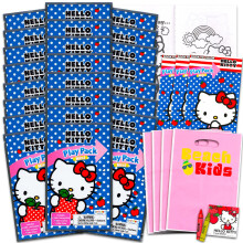 Hello Kitty Mini Feestartikelenset voor kinderen - Bundel met 24 Mini Hello Kitty Grab n Go Play-pakketten met kleurplaten, stickers en meer (Hello K
