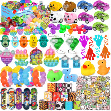 Mivanlin 118 stuks Feestartikelen voor kinderen 4-8-12 Pop Fidget-speelgoed Schatkist Speelgoed voor klasprijzen Pinatavuller Goodie Bag Stuffers Sch
