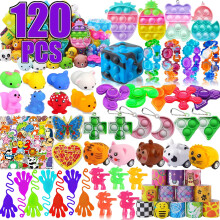 120 stuks Pop Fidget Feestartikelen voor kinderen Pinata Stuffers Schatkist Speelgoed Klasprijzen Pinata Filler Goodie Bag Stuffers Schatkist Carnava