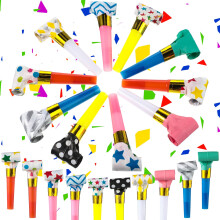 Skylety 20 stuks Blowouts Noisemakers Grappige Verjaardag Halloween Blowouts Blaashoorns Kleurrijke Noisemakers Fluitjes Noise Makers voor 2024 Verja