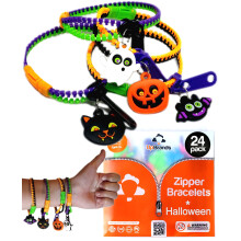 UpBrands Halloween Party Favor voor kinderen Rits Armbanden Bulk Set Kit voor Verjaardag Goodie Bags & Pinata Filler Halloween Basket Stuffers Fidget