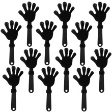 ZCYSRLQIN 12 Stck schwarze Handklppel, 7,5-Zoll-Klppel, Krachmacher, Krachmacher, Partyzubehr, Partyklppel aus Kunststoff fr Sportveranstaltung