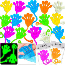 Armaytoy 28PCS Glow in Dark Sticky Hands Speelgoed voor kinderen Kerst Goodie Bag Pinata Fillers Klaslokaal Prijzen Verjaardagsfeestje Gunsten Benodi